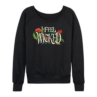 Women's Wicked For Good Elphaba I Feel Wicked French Terry Long Sleeve Tee