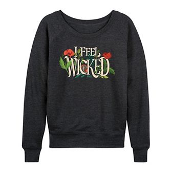 Women's Wicked For Good Elphaba I Feel Wicked French Terry Long Sleeve Tee