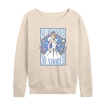 Women's Wicked For Good Glinda So Cherished So Adored French Terry Long Sleeve Tee