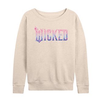 Women's Wicked For Good Logo Floral French Terry Long Sleeve Tee