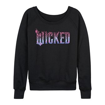 Women's Wicked For Good Logo Floral French Terry Long Sleeve Tee