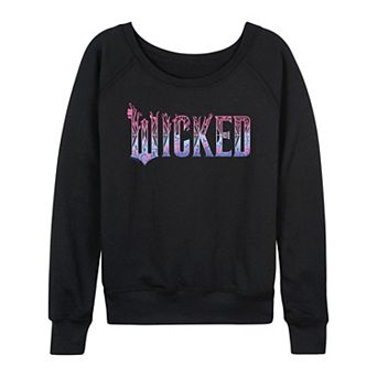 Women's Wicked For Good Logo Floral French Terry Long Sleeve Tee