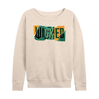 Women's Wicked For Good Logo Ripped French Terry Long Sleeve Tee