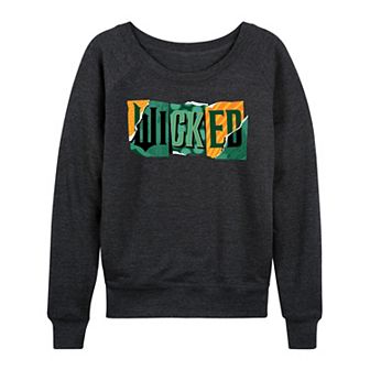 Women's Wicked For Good Logo Ripped French Terry Long Sleeve Tee