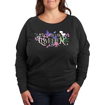 Plus Size Wicked For Good Glinda I Couldn't Be Lovelier French Terry Long Sleeve Tee