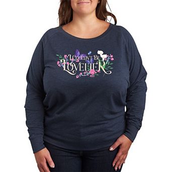 Plus Size Wicked For Good Glinda I Couldn't Be Lovelier French Terry Long Sleeve Tee