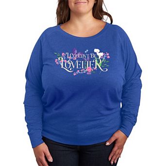 Plus Size Wicked For Good Glinda I Couldn't Be Lovelier French Terry Long Sleeve Tee