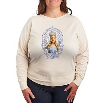 Plus Size Wicked For Good Glinda Frame French Terry Long Sleeve Tee