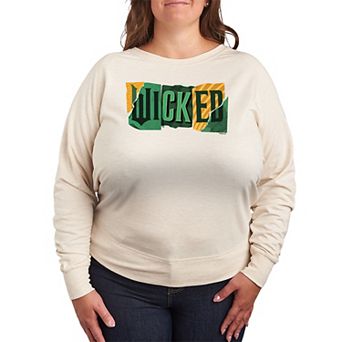 Plus Size Wicked For Good Logo French Terry Long Sleeve Tee