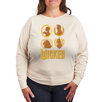 Plus Size Wicked For Good Oz Group Grid French Terry Long Sleeve Tee