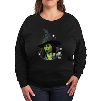 Plus Size Wicked For Good Elphaba French Terry Long Sleeve Tee