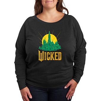Plus Size Wicked For Good French Terry Long Sleeve Tee