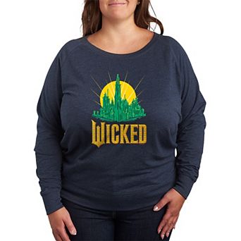 Plus Size Wicked For Good French Terry Long Sleeve Tee