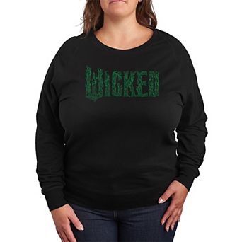 Plus Size Wicked For Good Logo Tree Branch French Terry Long Sleeve Tee