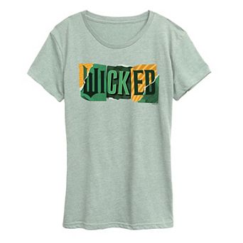 Women's Wicked For Good Logo Ripped Graphic Tee