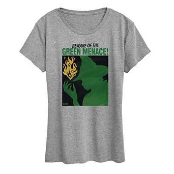 Women's Wicked For Good Beware Of The Green Menace! Graphic Tee