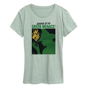 Women's Wicked For Good Beware Of The Green Menace! Graphic Tee