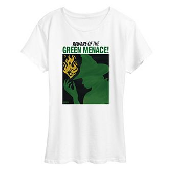 Women's Wicked For Good Beware Of The Green Menace! Graphic Tee