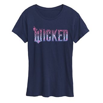 Women's Wicked For Good Logo Floral Graphic Tee