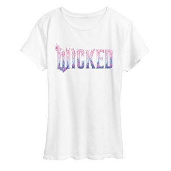 Women's Wicked For Good Logo Floral Graphic Tee