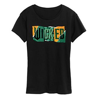 Women's Wicked For Good Logo Ripped Graphic Tee