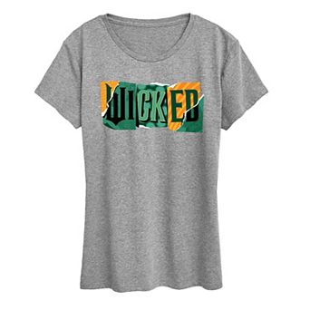 Women's Wicked For Good Logo Ripped Graphic Tee