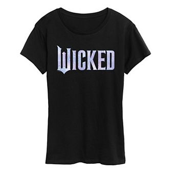 Women's Wicked For Good Logo Butterfly Sparkle Graphic Tee