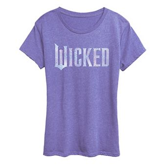 Women's Wicked For Good Logo Butterfly Sparkle Graphic Tee