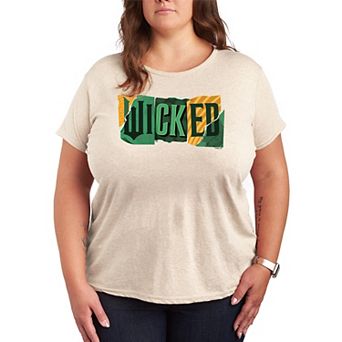 Plus Size Wicked For Good Logo Ripped Propaganda Posters Graphic Tee
