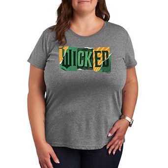 Plus Size Wicked For Good Logo Ripped Propaganda Posters Graphic Tee