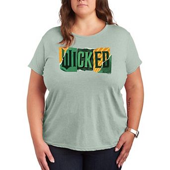 Plus Size Wicked For Good Logo Ripped Propaganda Posters Graphic Tee