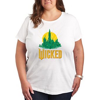 Plus Size Wicked For Good Emerald City Graphic Tee