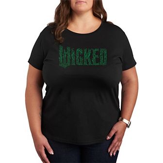Plus Size Wicked For Good Logo Tree Branch Graphic Tee