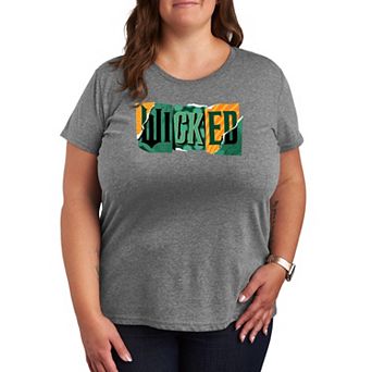 Plus Size Wicked For Good Logo Ripped Propaganda Posters Graphic Tee