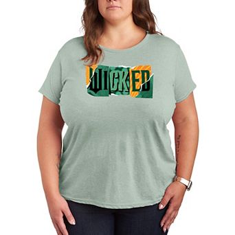 Plus Size Wicked For Good Logo Ripped Propaganda Posters Graphic Tee