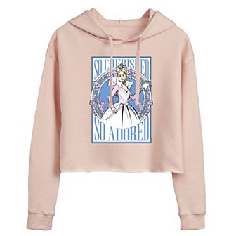 Juniors' Wicked For Good Glinda So Cherished So Adored Cropped Hoodie