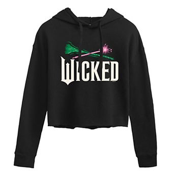 Juniors' Wicked For Good Graphic Cropped Hoodie