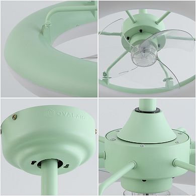 Piero 21.5" 6-Speed Metal Mobile-App/Remote-Controlled Dimmable Smart Integrated LED Ceiling Fan