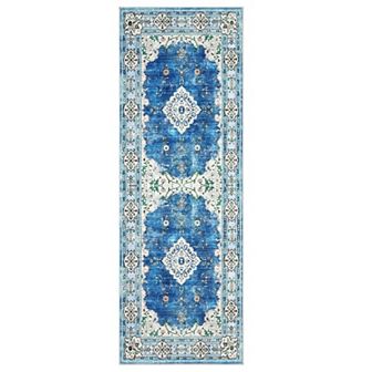 Area Rugs for Indoor, Washable Large Boho Vintage Bohemian Distressed Oriental Carpet Non Slip