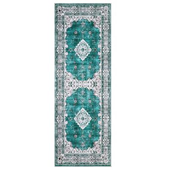 Area Rugs for Indoor, Washable Large Boho Vintage Bohemian Distressed Oriental Carpet Non Slip
