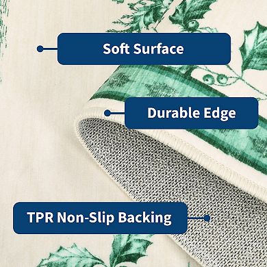 Christmas Rug Washable Area Rugs Non-Slip Throw Living Room Soft Carpet Christmas Tree Print Decor