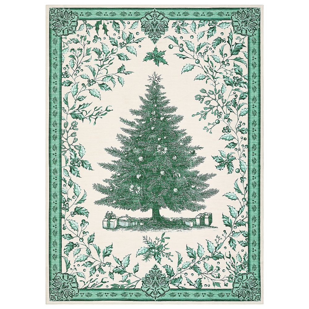 Christmas Rug Washable Area Rugs Non-Slip Throw Living Room Soft Carpet ...