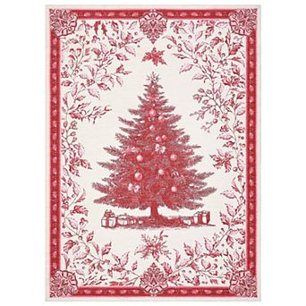 Christmas Rug Washable Area Rugs Non-Slip Throw Living Room Soft Carpet Christmas Tree Print Decor