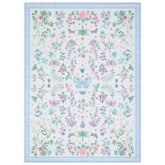 Washable Non Slip Indoor Area Rugs Foldable for Living Room Bedroom Mirror Flowers Flying Shadows