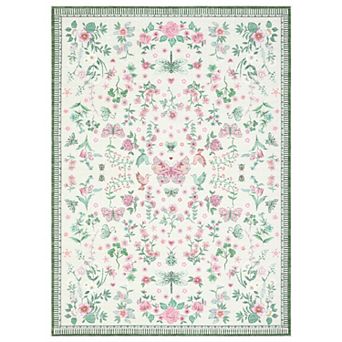 Washable Non Slip Indoor Area Rugs Foldable for Living Room Bedroom Mirror Flowers Flying Shadows