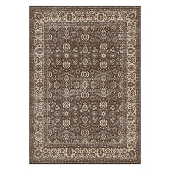 Washable Area Rug Low Pile Floral Vintage Stain Resistant Non Shedding Floor Carpets for Home Office