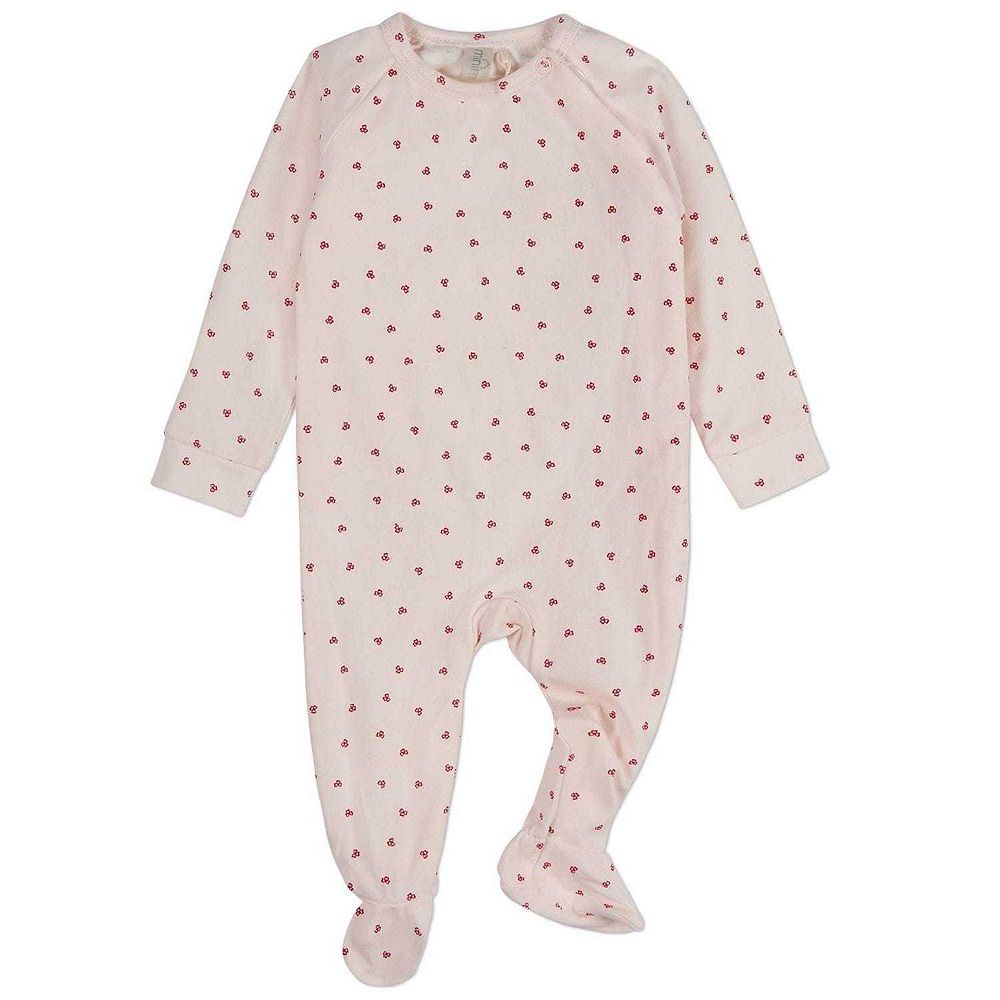 Barely Pink Clover Footie