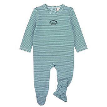 Baby and Toddler "Generation MeMoi" Stretchy Mini-Striped Cotton-Rich Footie