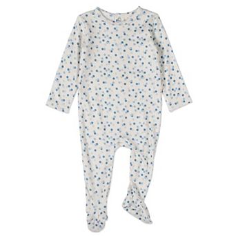 Baby and Toddler Boys "Blue Confetti" Pointelle Footie