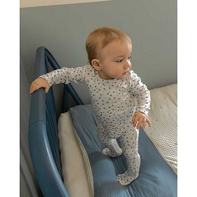 Baby and Toddler Boys "Blue Confetti" Pointelle Footie